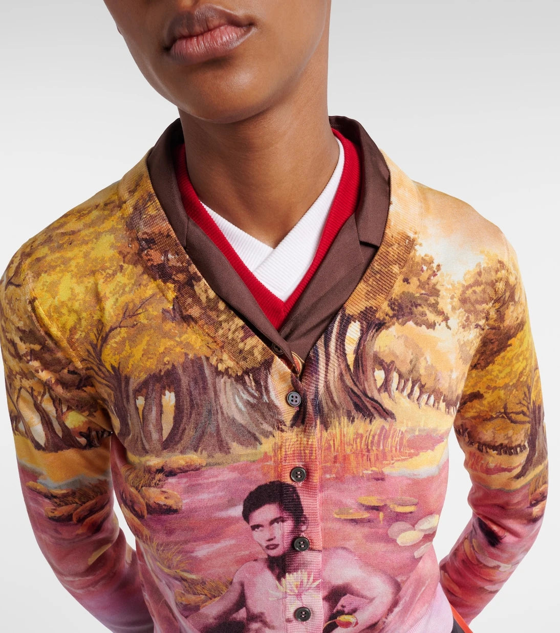 Versace - Printed silk cardigan