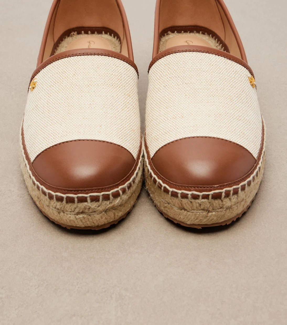 Gianvito Rossi - Leather-trimmed canvas espadrilles