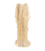 Pamella Roland Gold Tulle Embellished Kaftan Maxi Dress