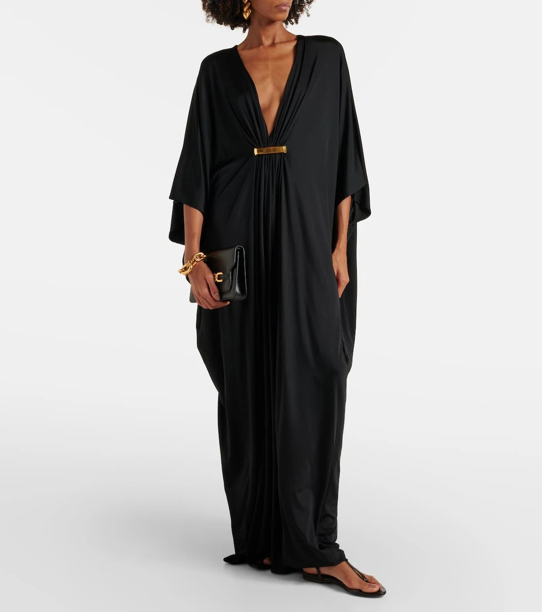 Tom Ford - Büzgülü saten jarse kaftan