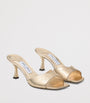 Jimmy Choo Gold Skye 70 Cracked Metallic Mules