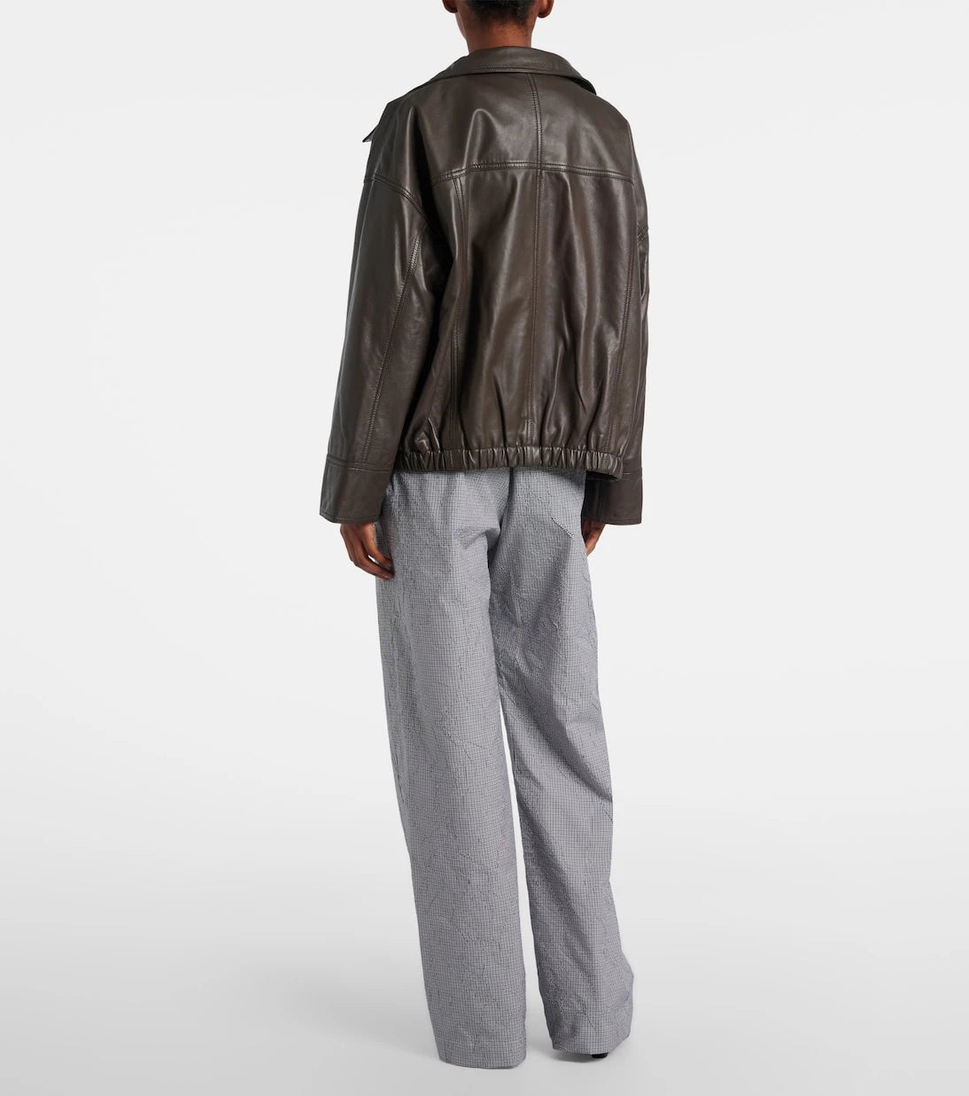 Róhe - Checked cotton-blend pajama pants
