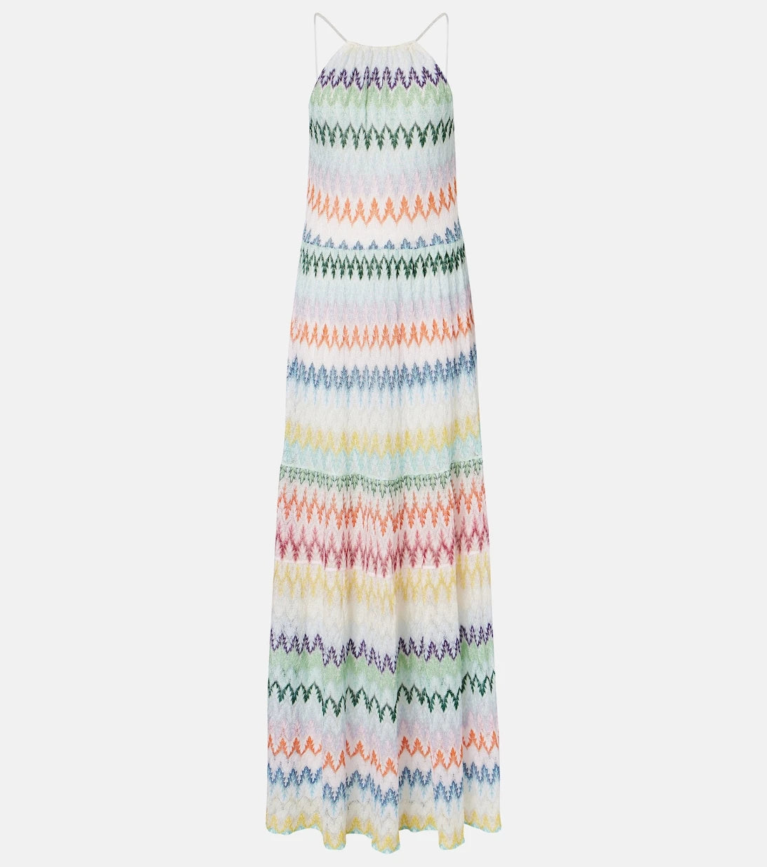Missoni - Halterneck lamé maxi dress