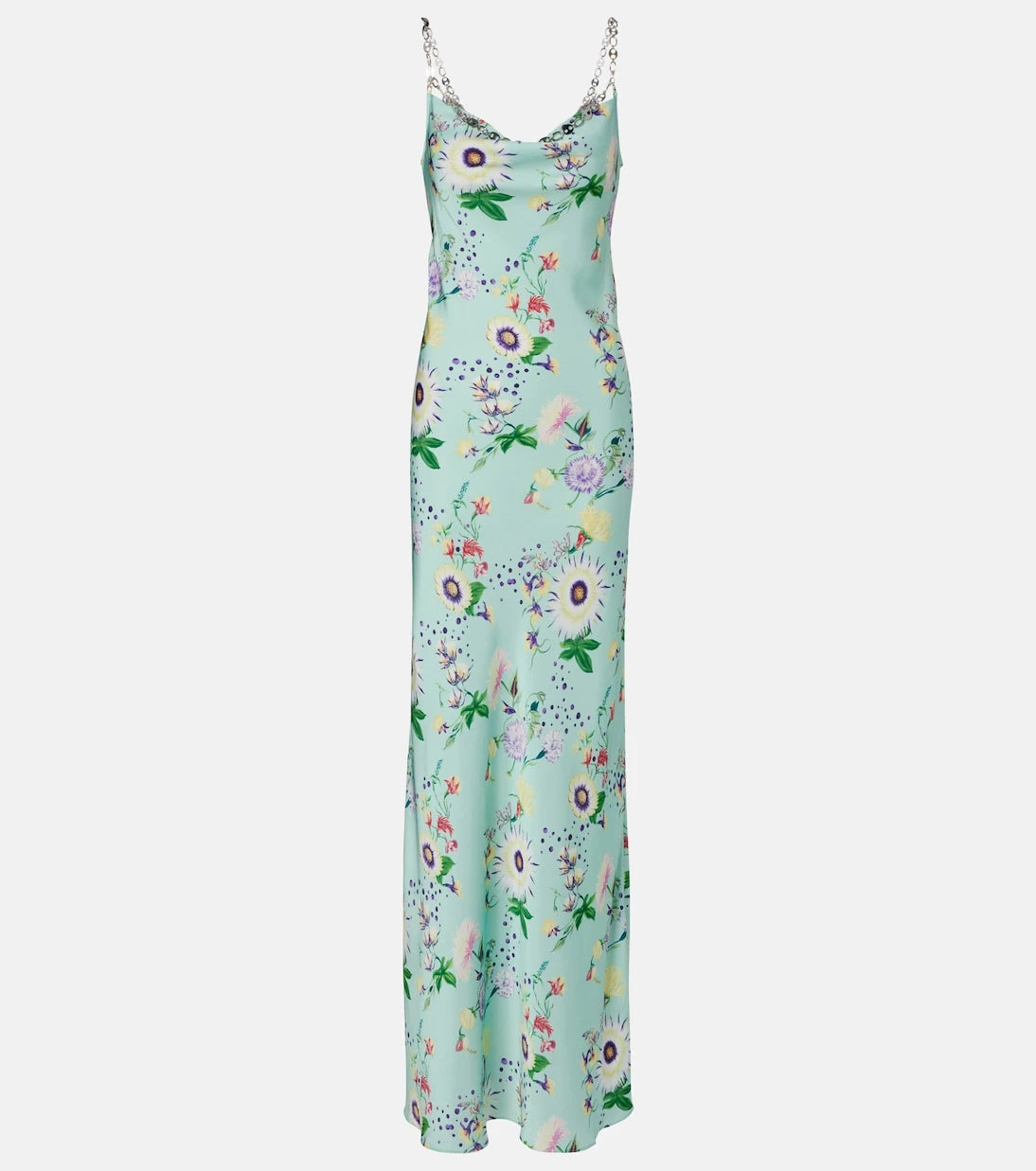 Rabanne - Chain-detail floral maxi dress