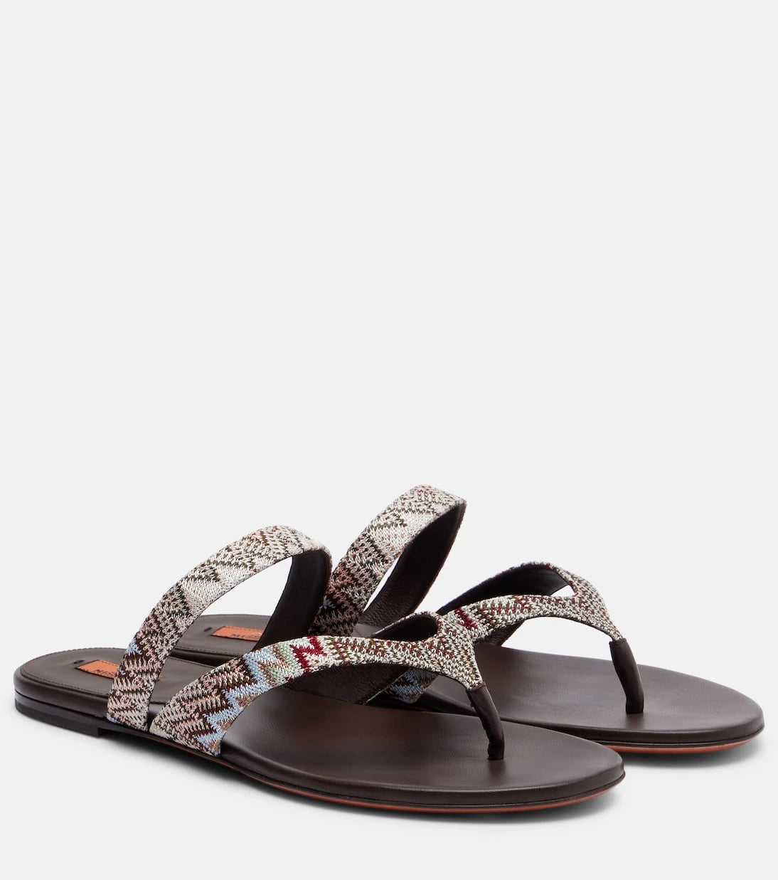 Missoni - صندل لويز زيجزاج بأربطة