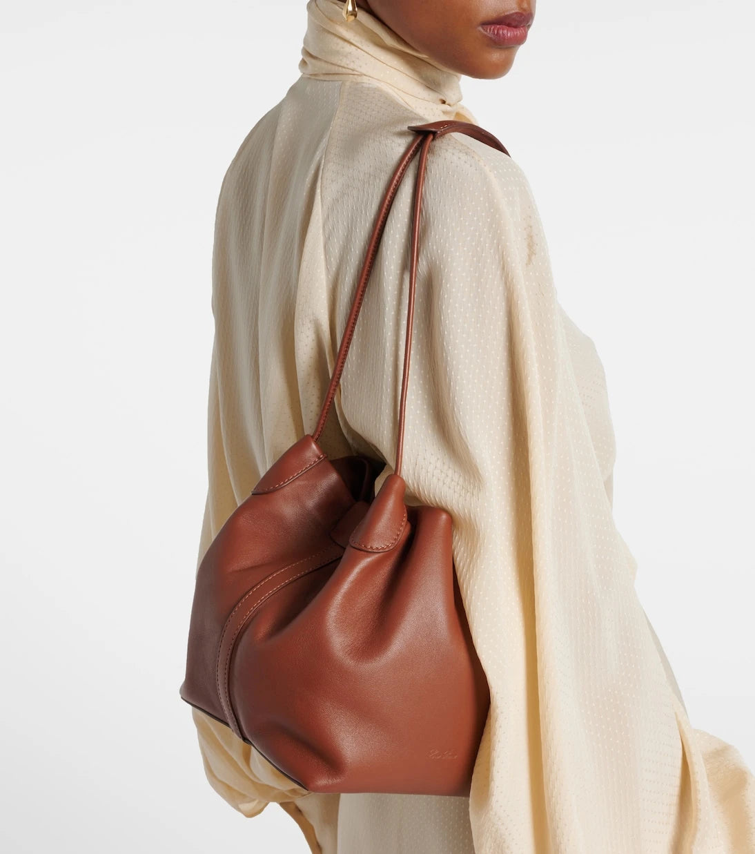Loro Piana - Bale Softy Small leather bucket bag