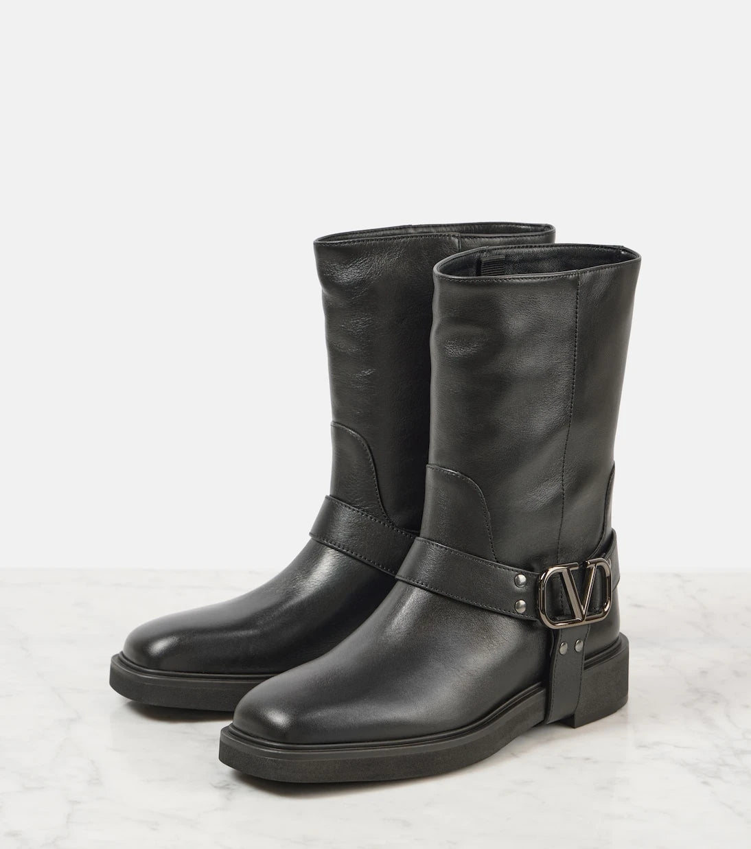 Valentino Garavani - VLogo Signature leather biker boots