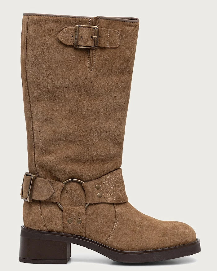 Steve Madden diz altı kadın süet çizmeleri Bonetta