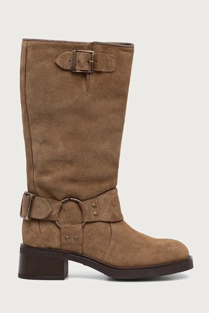Steve Madden diz altı kadın süet çizmeleri Bonetta