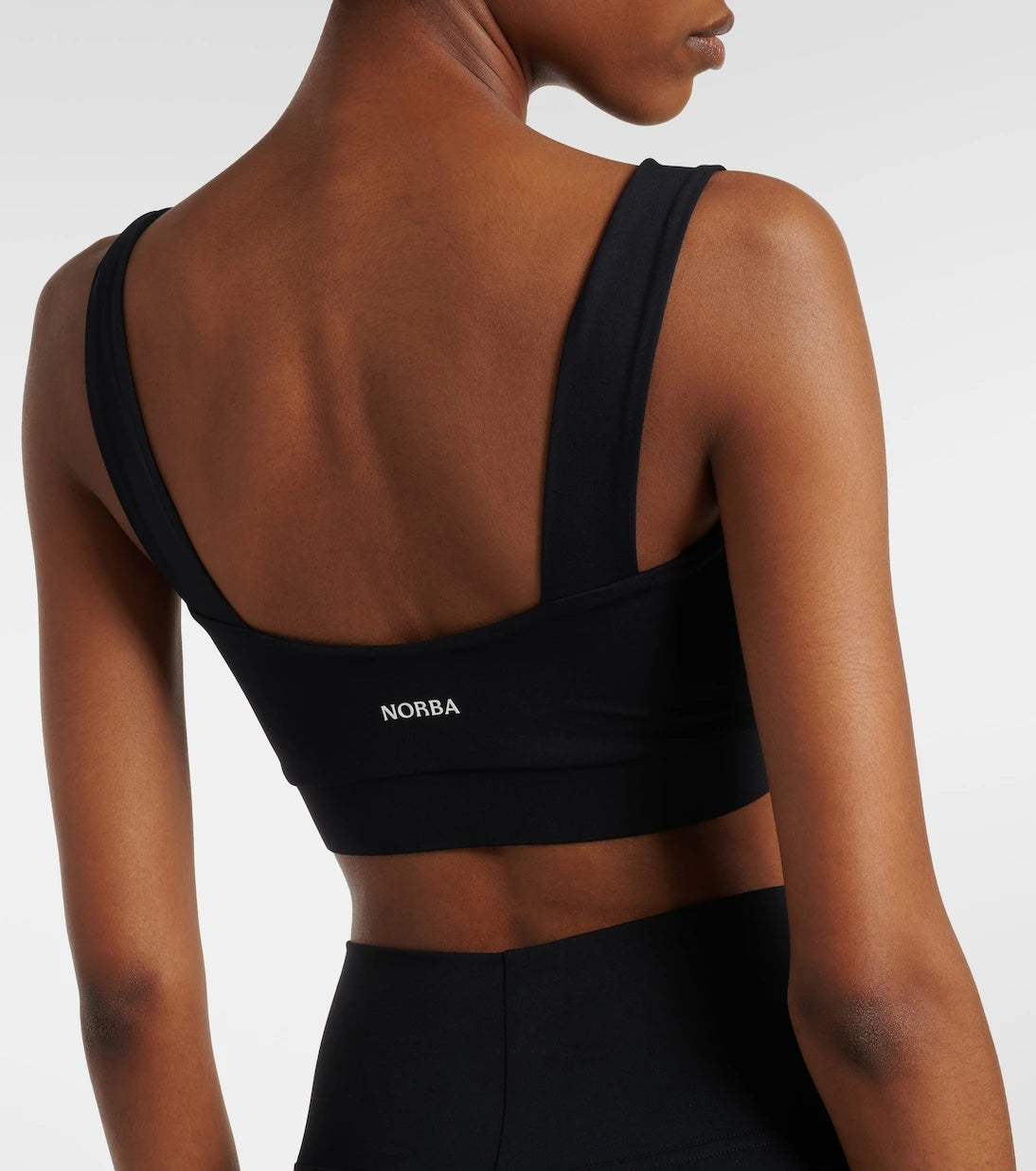 Norba - Shell cutout ruched sports bra