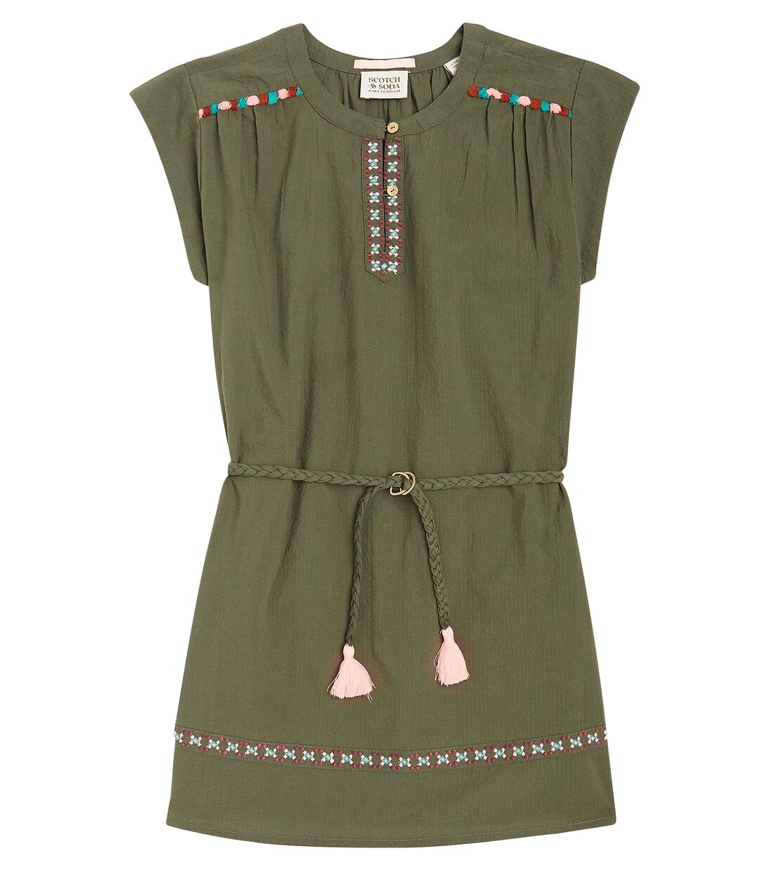 Scotch & Soda Kids - Neon Pop embroidered cotton dress