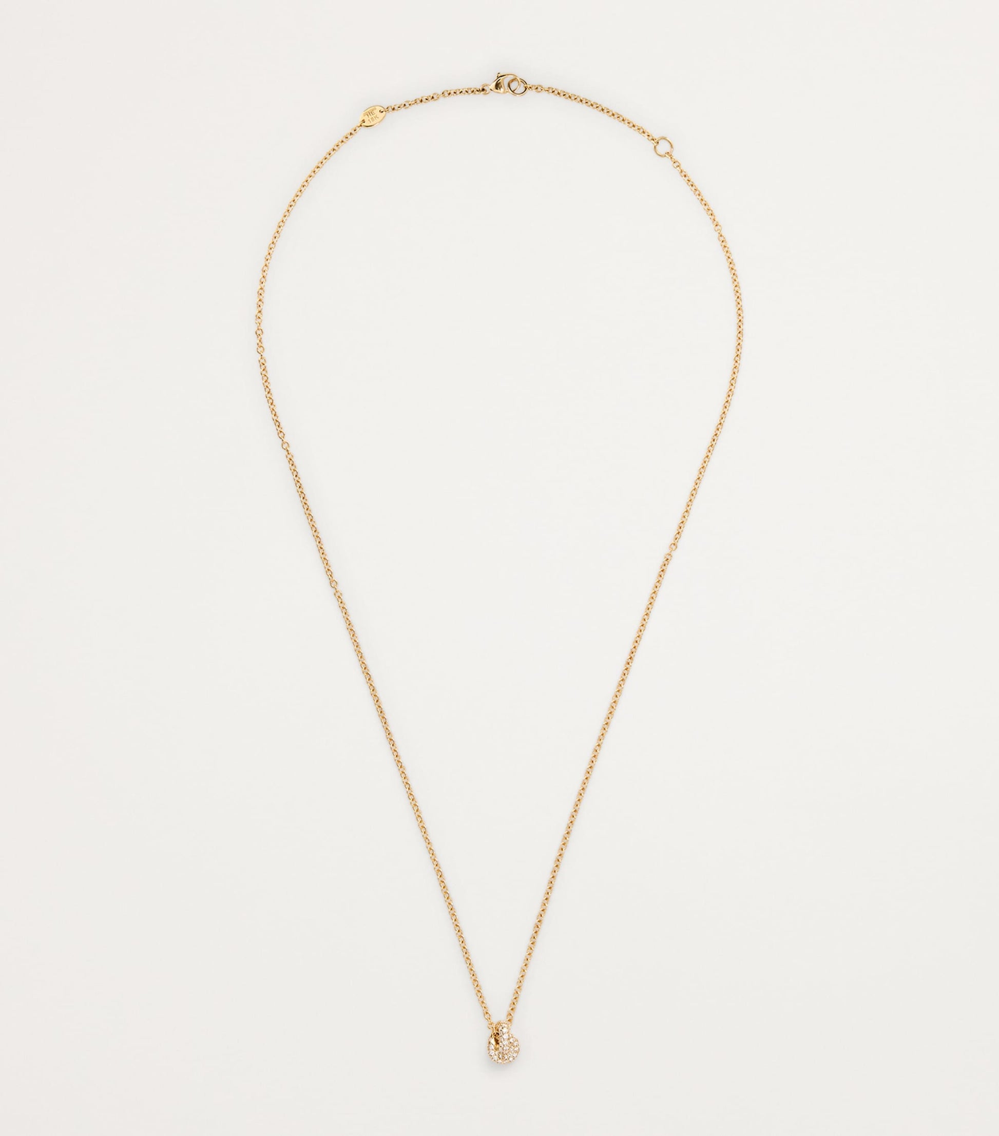 Yellow Gold and Pavé Diamond Legacy Knot Necklace