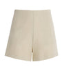 Le Kasha Beige Linen Tailored Ezbet Shorts