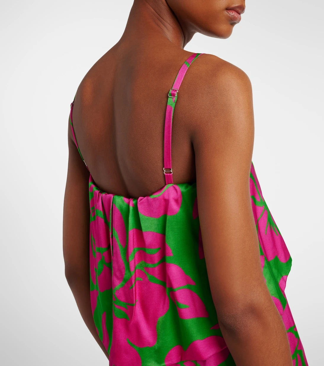 Dries Van Noten - Floral satin midi dress