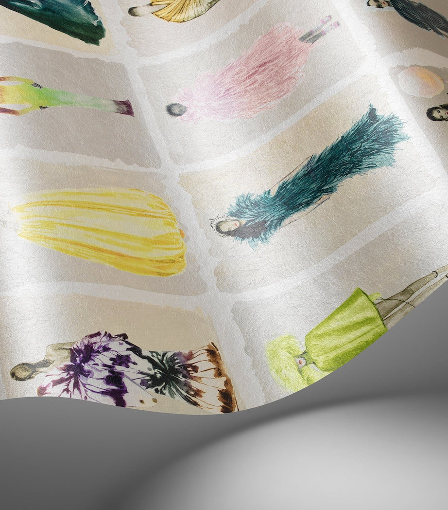 Cole & Son x Harrods Interior Design 175 Anniversary Edition Couture Carousel Wallpaper - Pastel Pearl