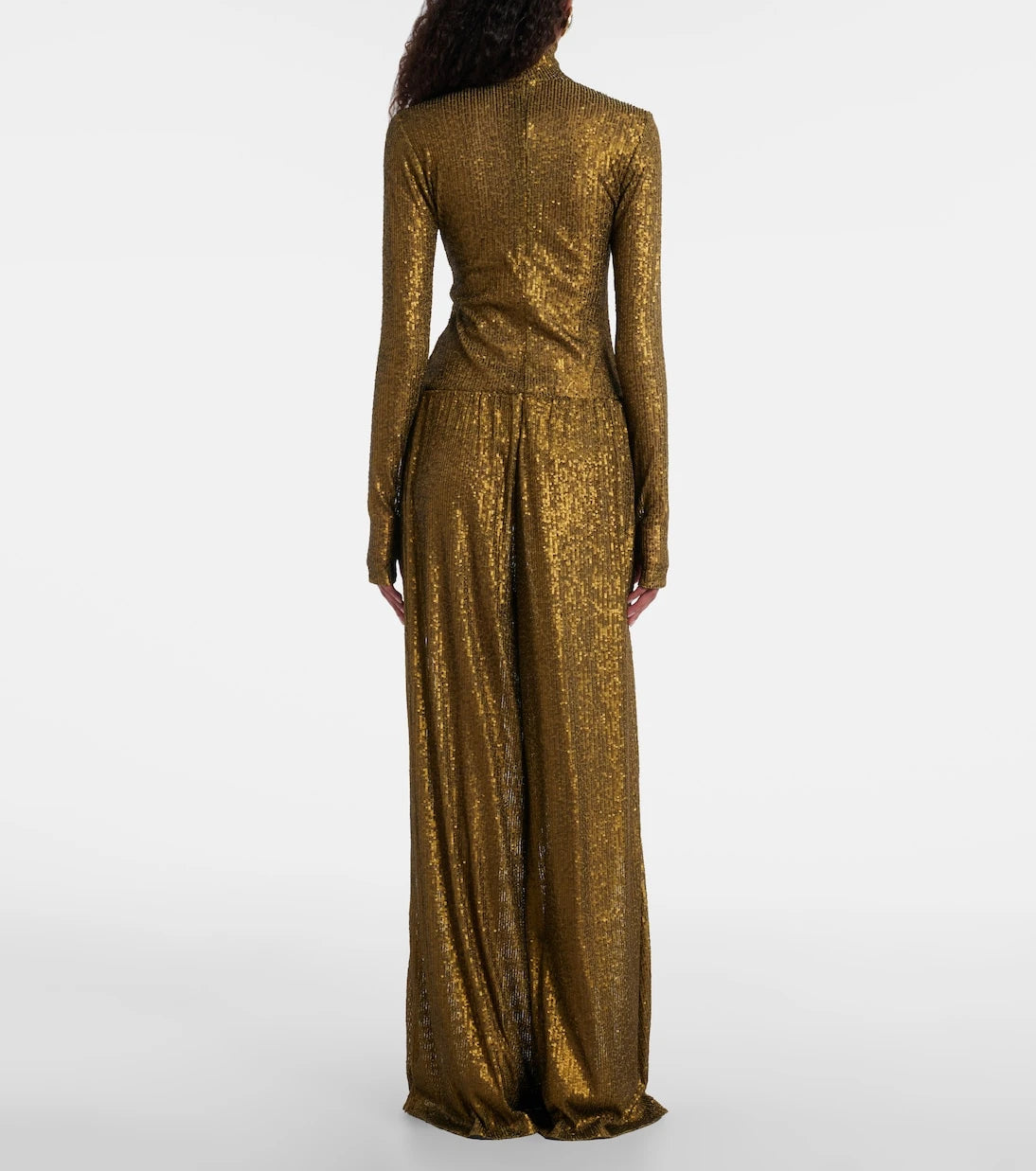 Norma Kamali - Elephant sequined wide-leg pants