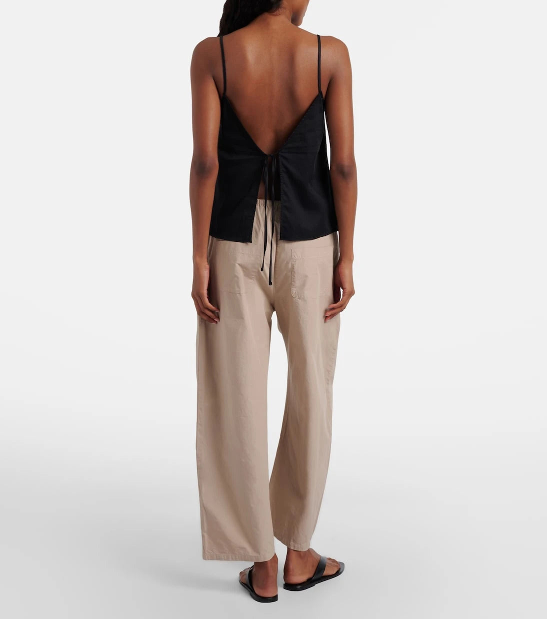 Leset - Kyoto cotton cropped wide-leg pants