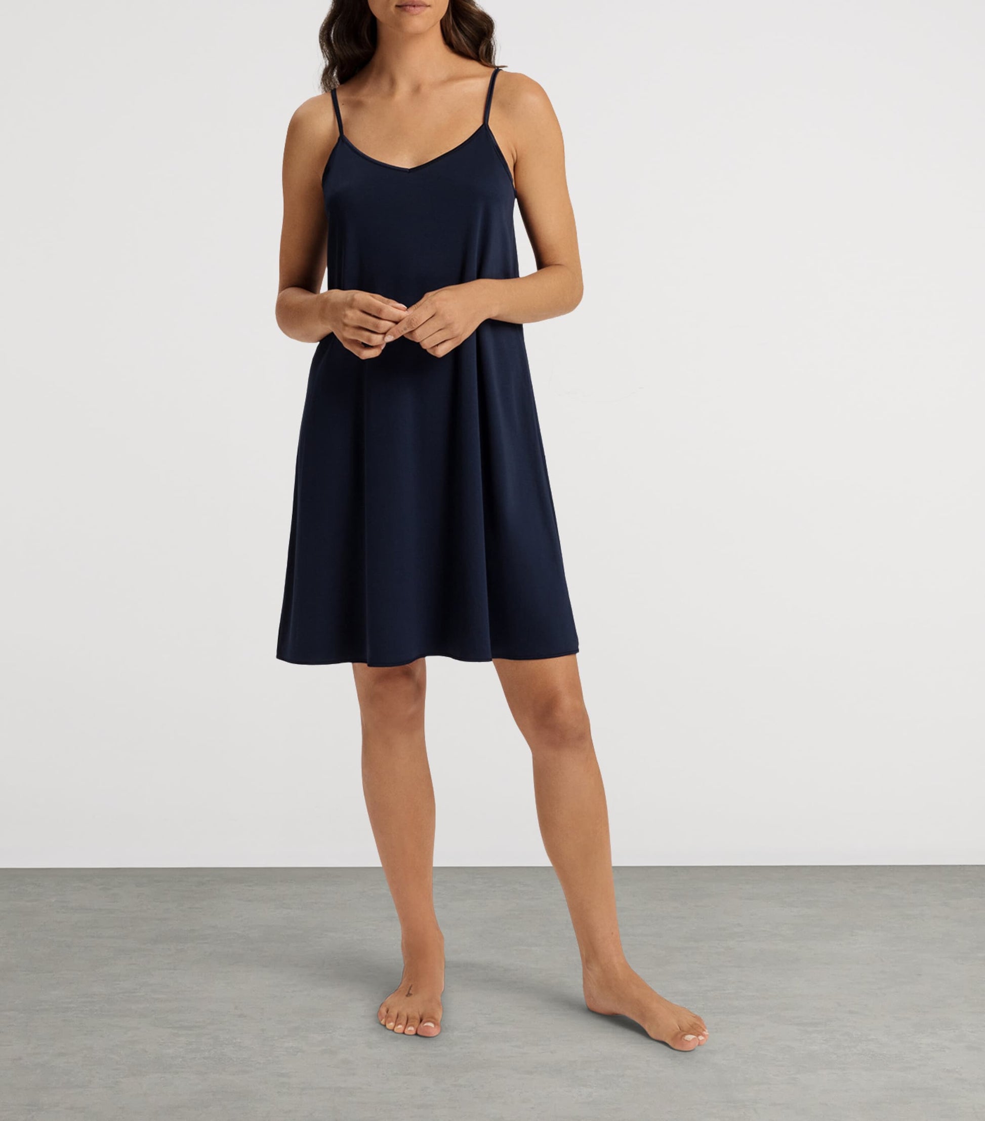 Hanro Navy Cotton Nightdress