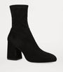 Stuart Weitzman Black Flareblock Heeled Boots 85