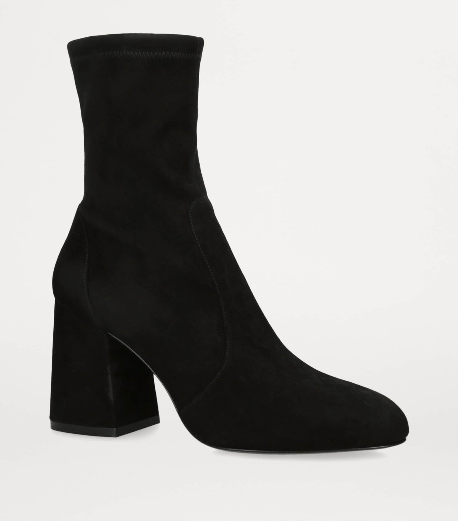 Stuart Weitzman Black Flareblock Heeled Boots 85
