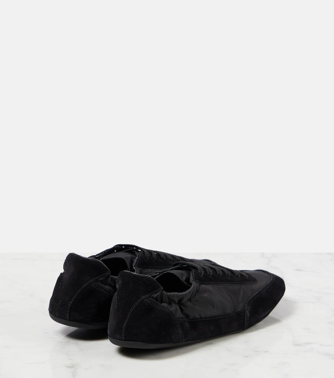 Prada - Collapse Re-Nylon suede-trimmed sneakers