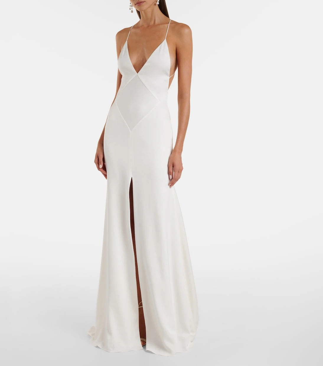 Alex Perry - Open-back satin crêpe gown