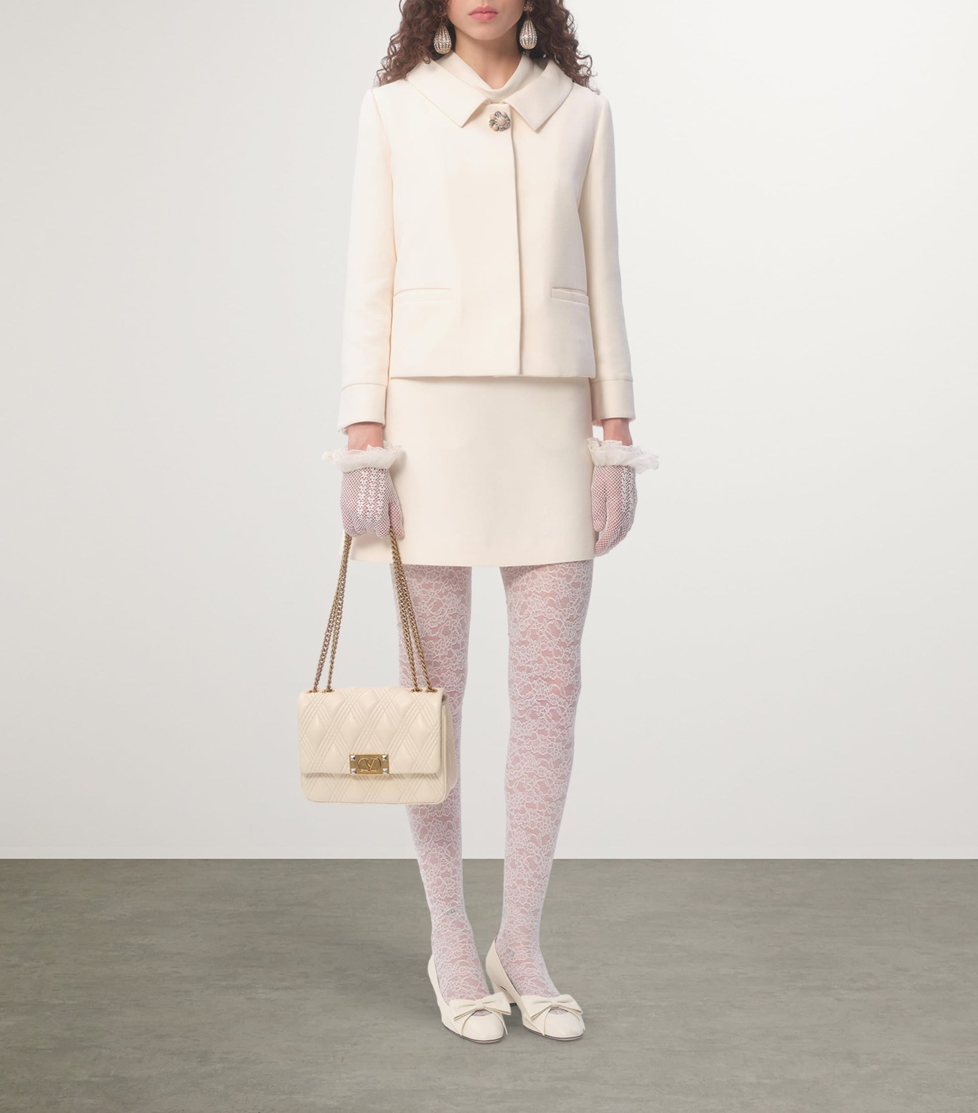 Valentino Ivory Wool-Silk Coat