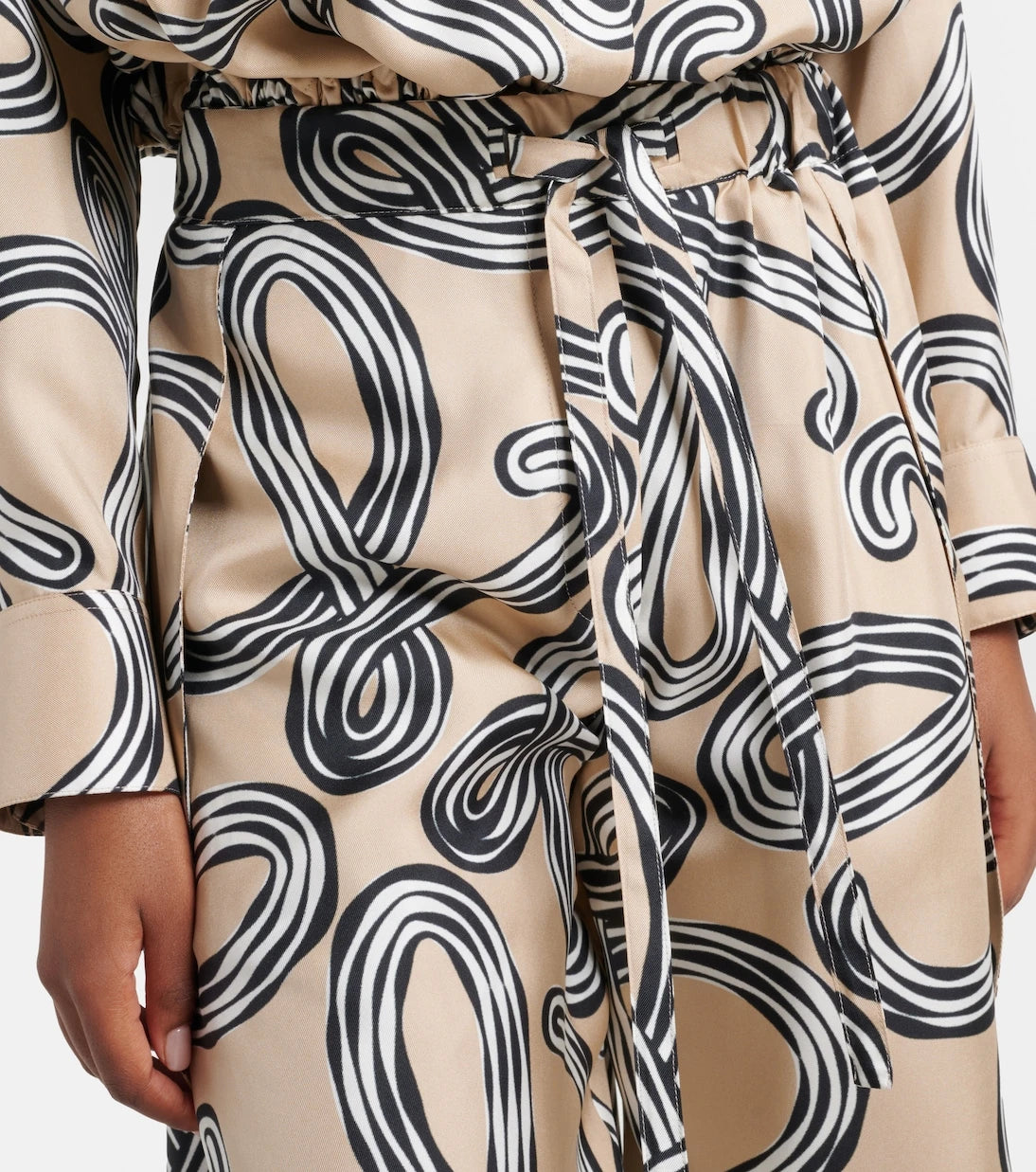 Loewe - Paula's Ibiza Anagram silk wide-leg pants