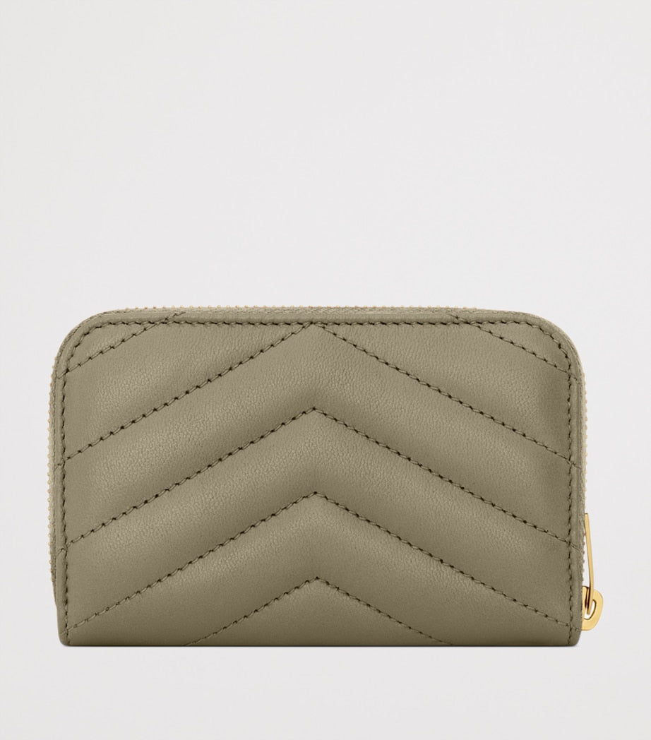 Green Leather Monogram Matelassé Cassandre Wallet
