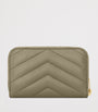 Saint Laurent Green Leather Monogram Matelassé Cassandre Wallet