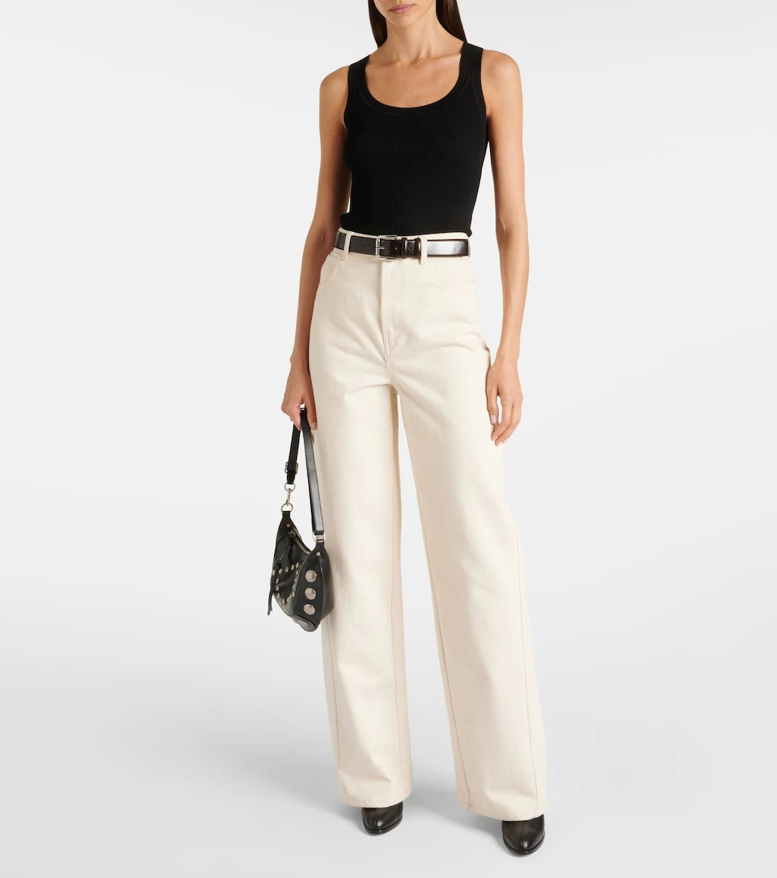 Max Mara - Leisure Siro مضلع توب تانك منسوج
