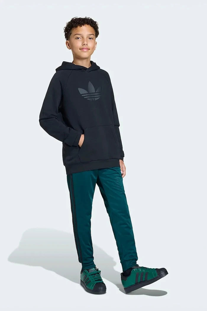 adidas Originals çocuklar için pamuklu kapüşonlu sweatshirt