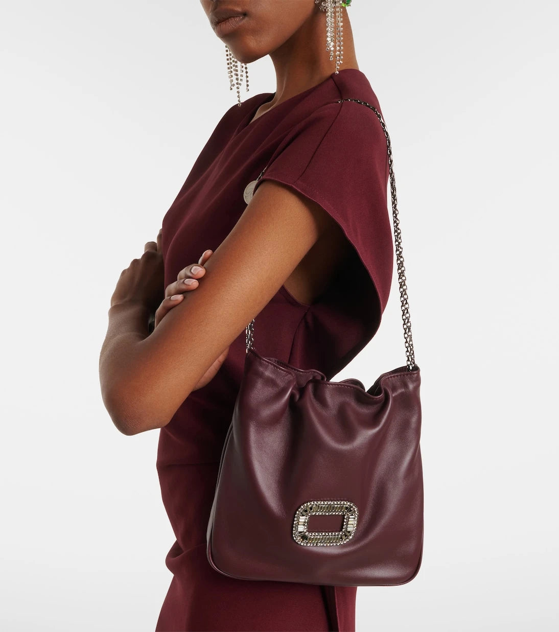 Roger Vivier - Pilgrim Mini leather bucket bag