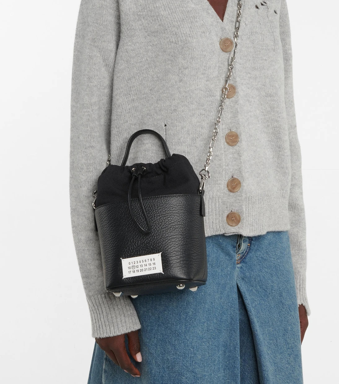 Maison Margiela - حقيبة دلو 5AC جلد