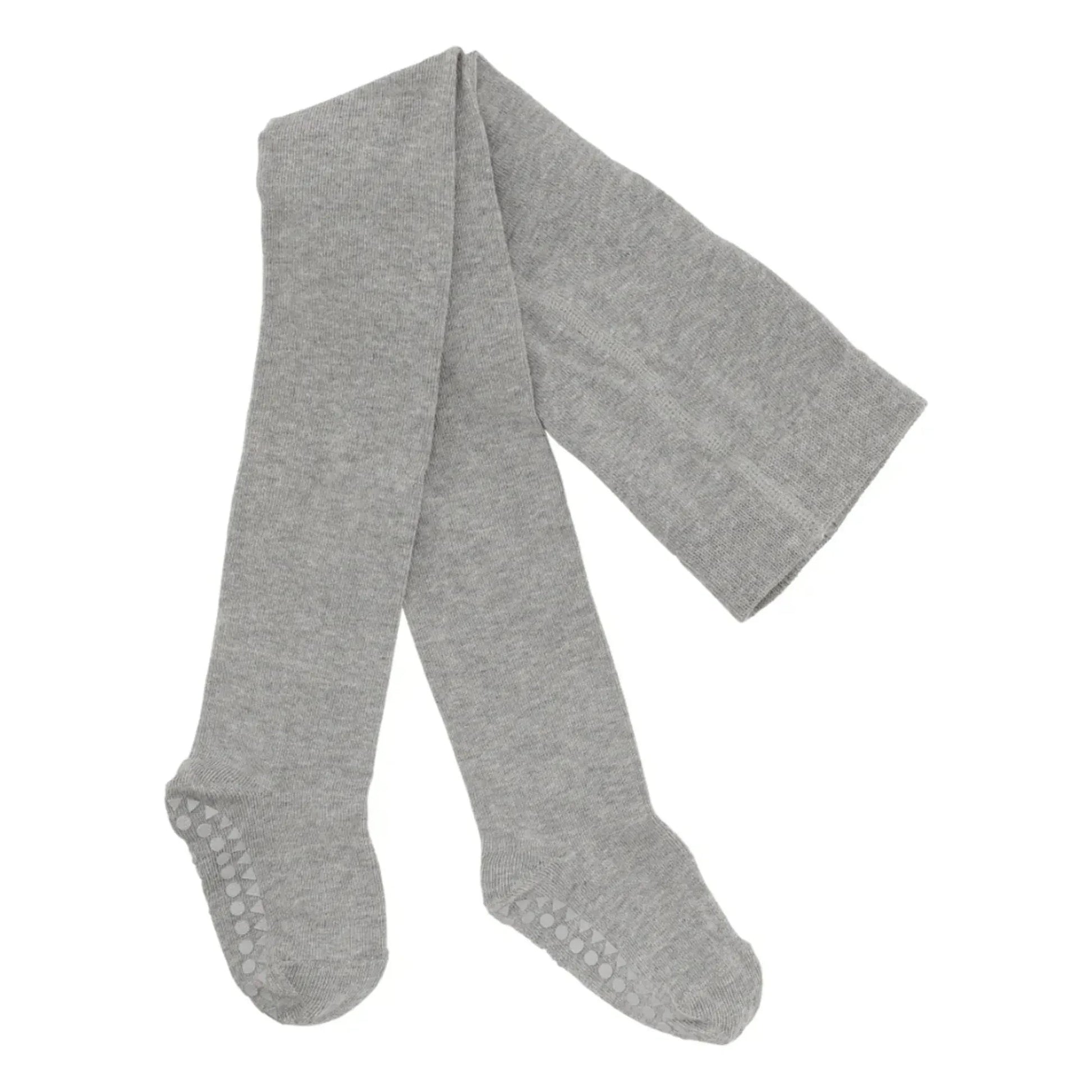 GOBABYGO - Organic cotton non-slip tights | Grey
