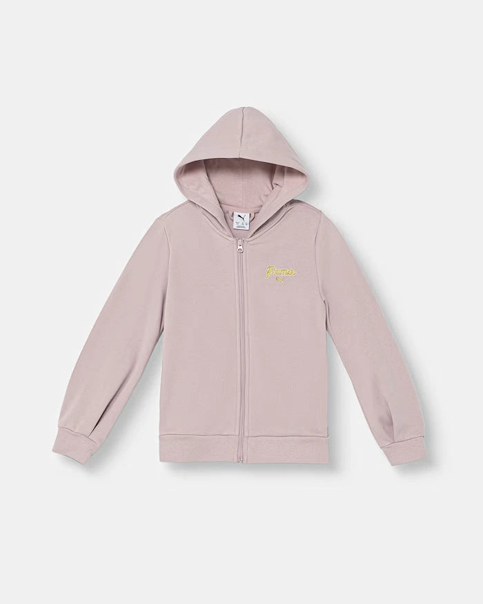 Çocuklar için pamuklu Puma ESS SCRIPT Sweat Suit spor eşofman takımı