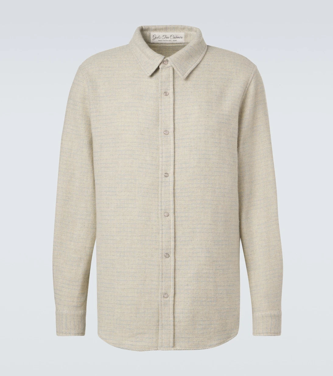 God's True Cashmere - Checked cashmere shirt with quartz