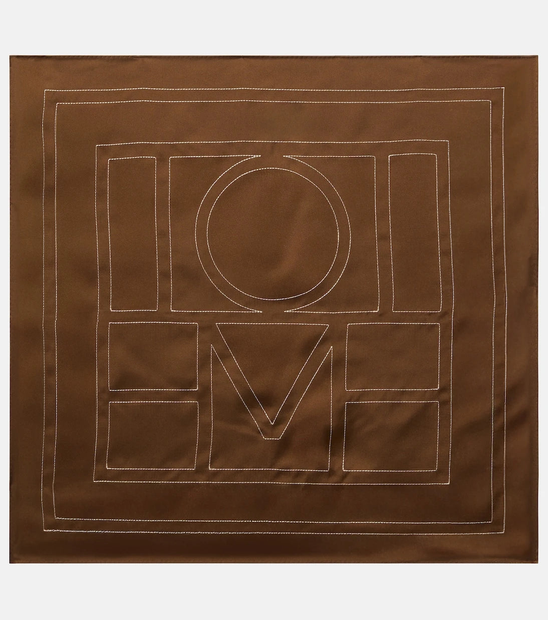 Toteme - Embroidered monogram silk scarf