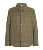 Green Wool Utility Patch Pocket Shirt Jacket