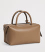 Brown Small Leather Bowler Bag