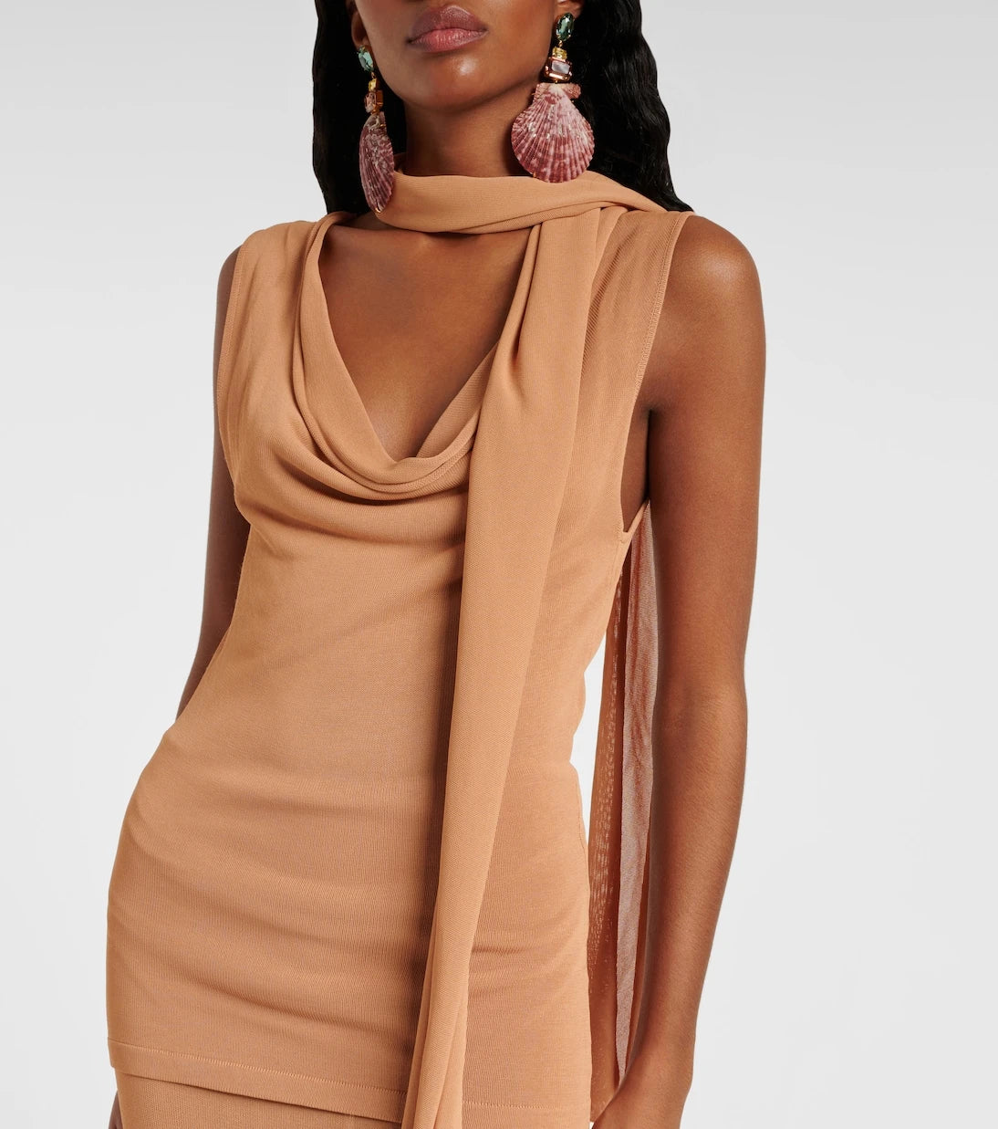 Aya Muse - Draped scarf-detail top