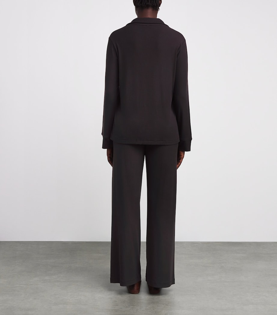 Skims Burgundy Soft Lounge Ribbed Pyjama Set