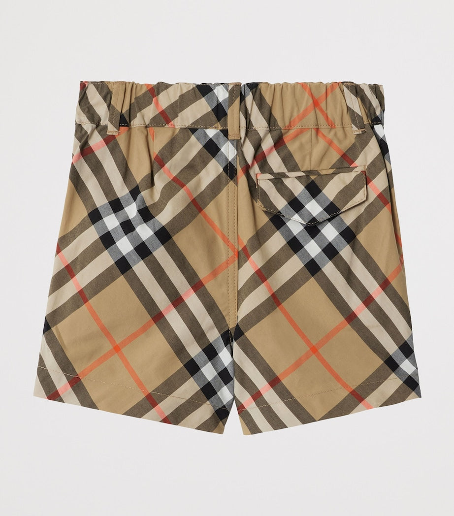Burberry Kids Cotton Poplin Check Shorts (6-24 Months)