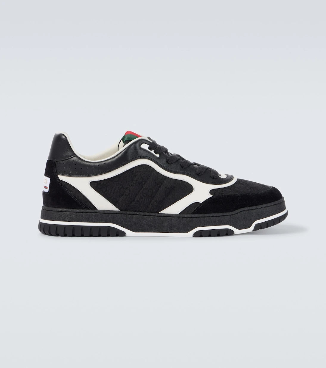 Gucci - Re-Web GG Canvas leather-trimmed sneakers