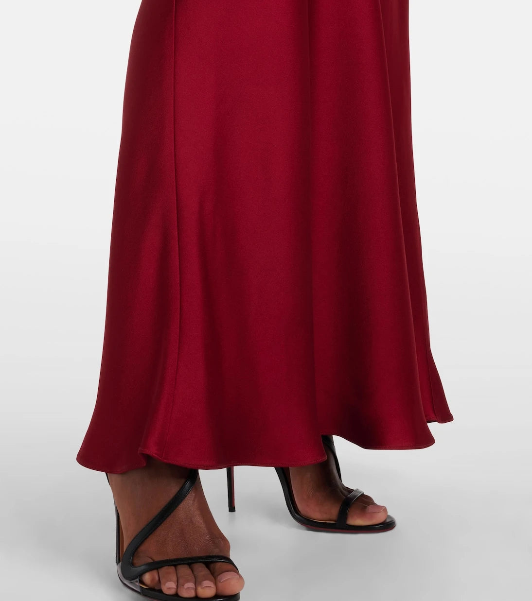 Max Mara - Bird satin maxi dress