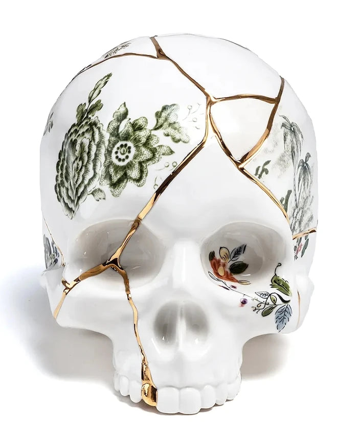 Seletti Kintsugi Skull Dekoratif Figür