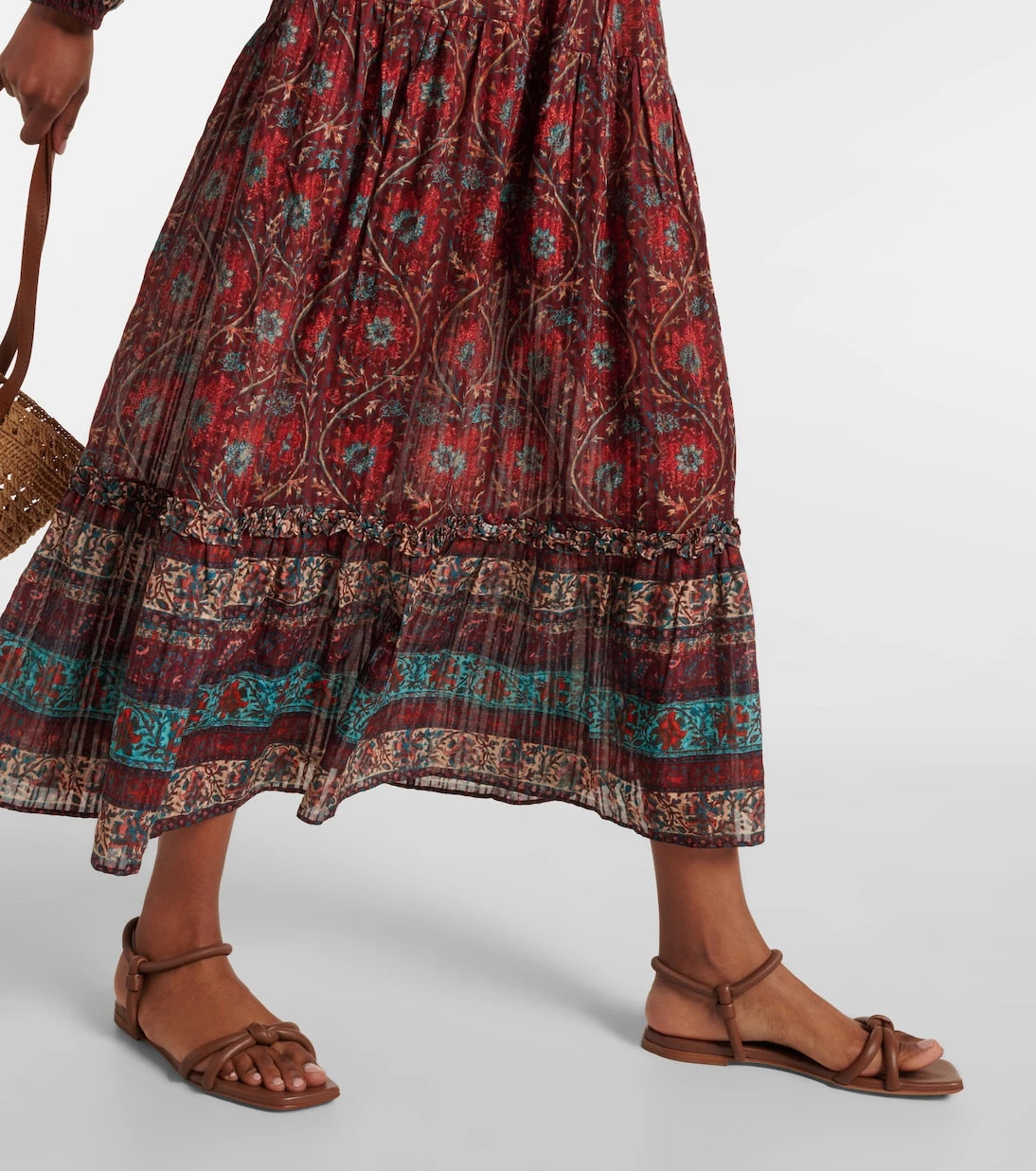 Ulla Johnson - Paige printed cotton-blend midi skirt
