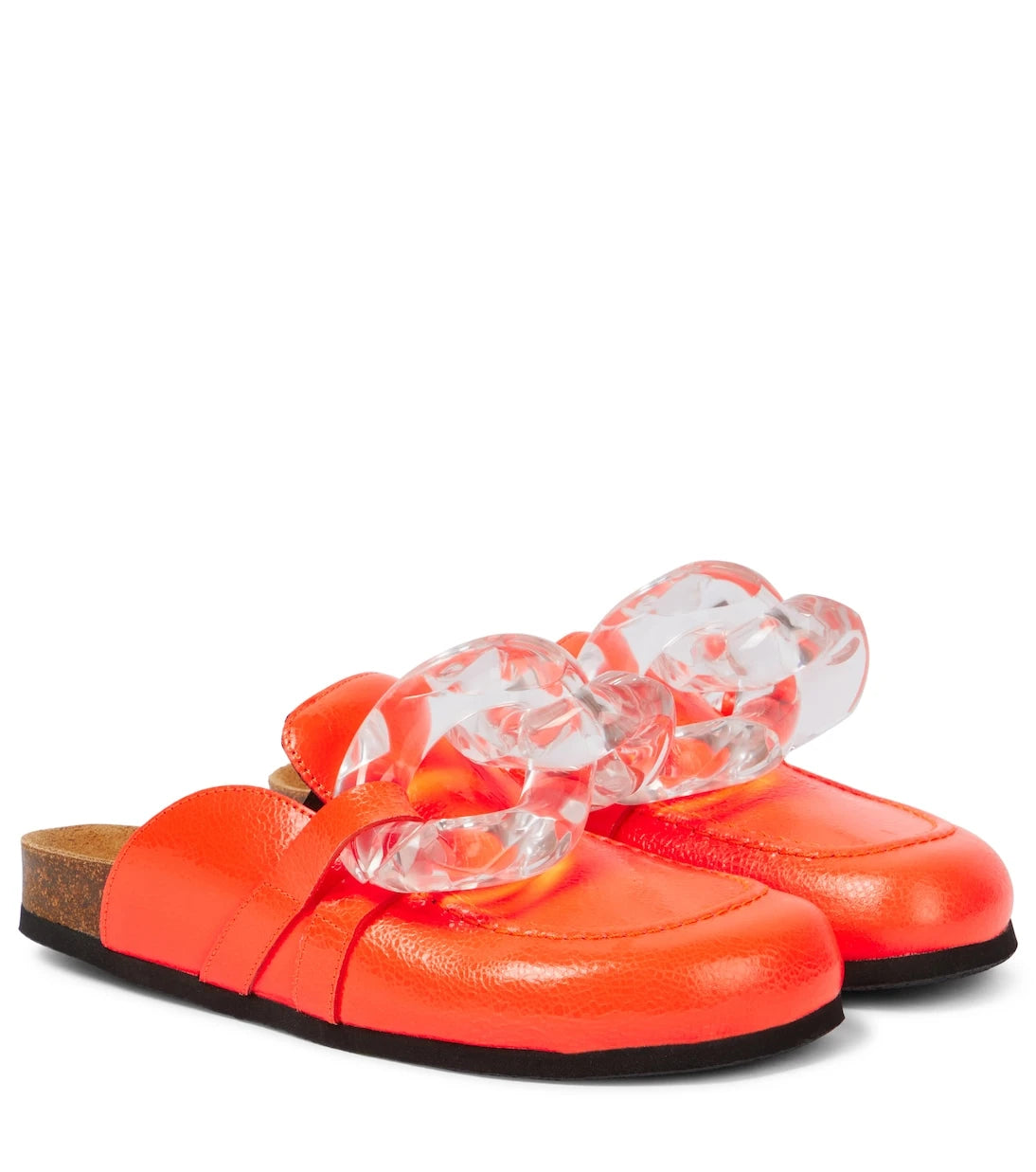JW Anderson - Chain leather slippers