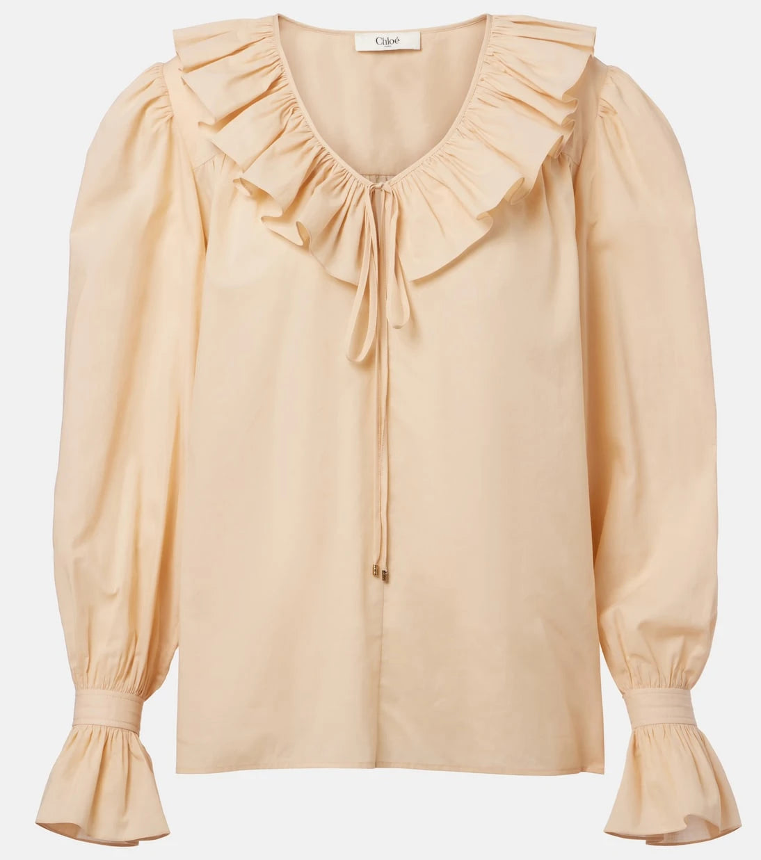 Chloé - Ruffled cotton voile blouse