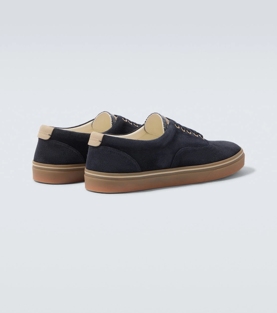 Brunello Cucinelli - Leather-trimmed suede sneakers